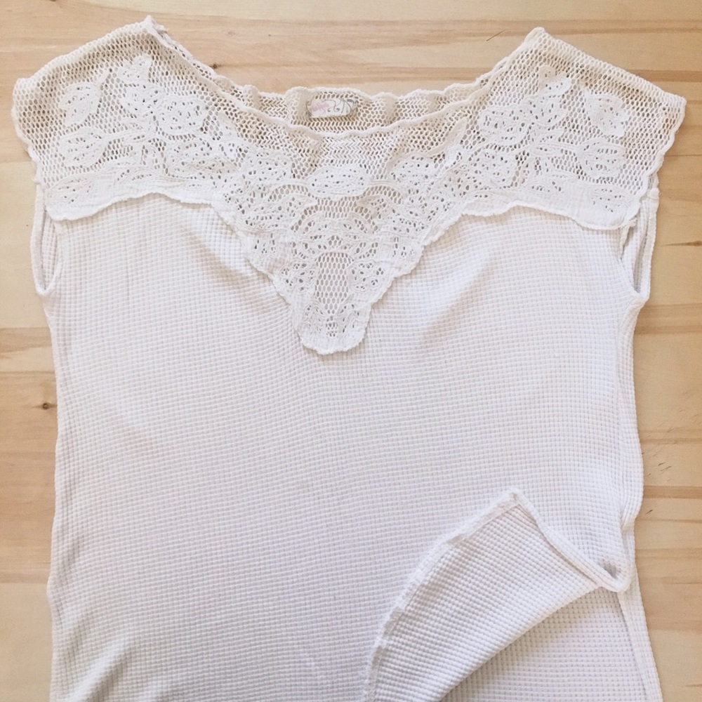 Free People Wide Neck Lace Tunic - Picture 2 of 8